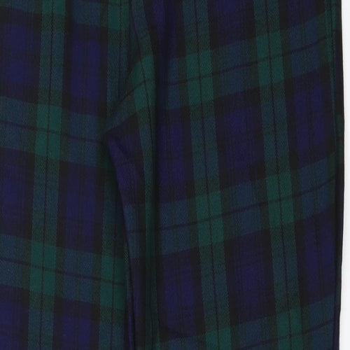 Boohoo Womens Green Check  Trousers  Size 12 L26 in