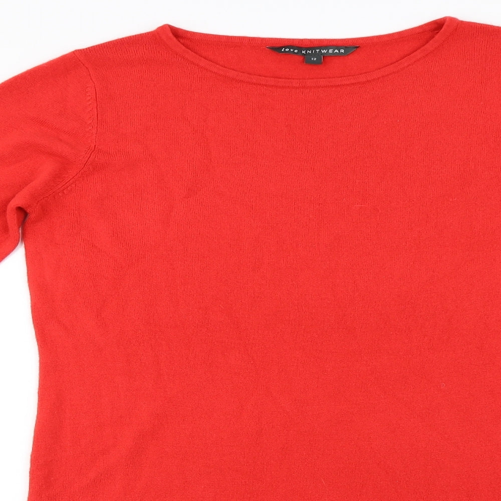 love knitwear  Womens Red   Jumper Dress  Size 12