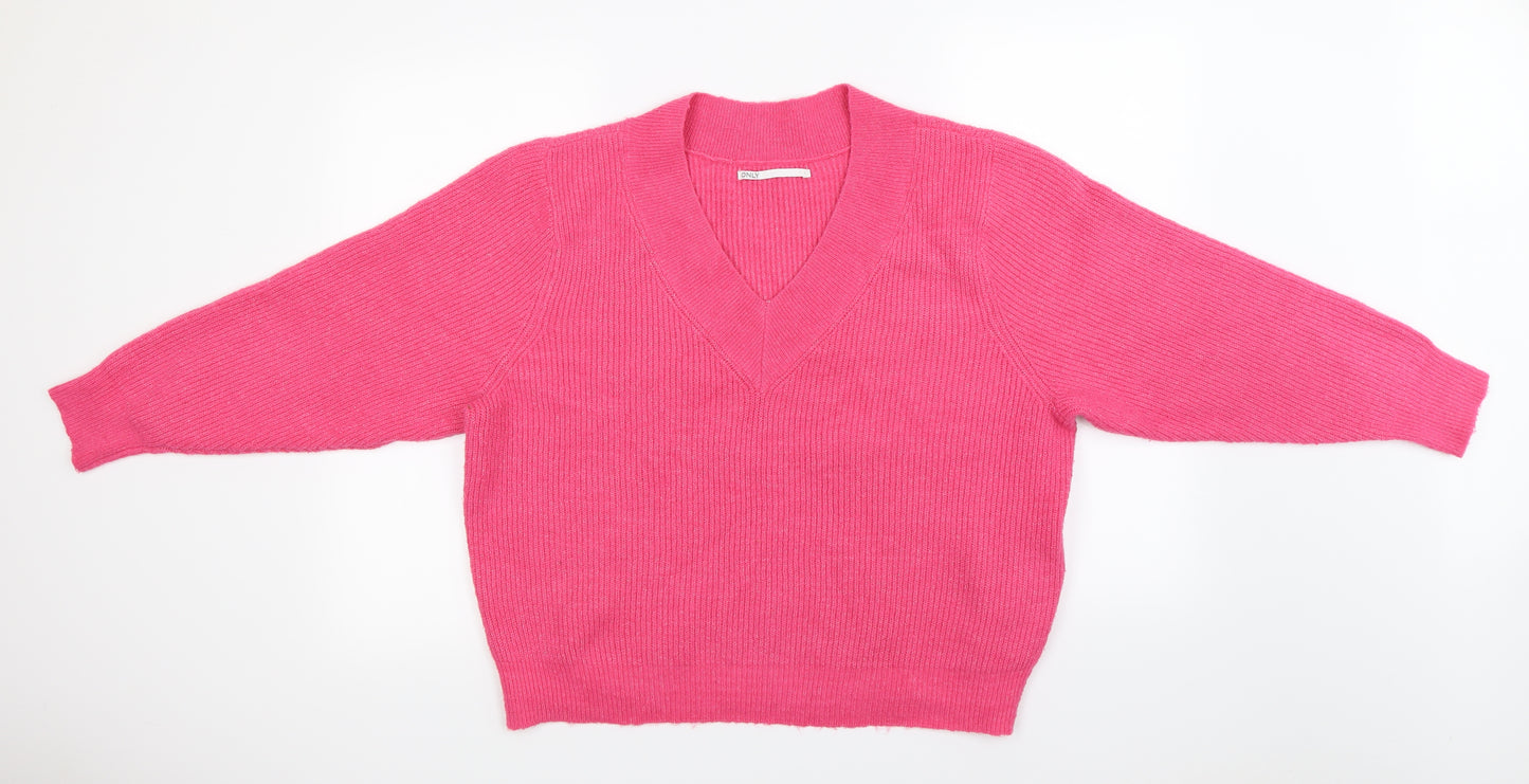 only  Womens Pink   Pullover Jumper Size L