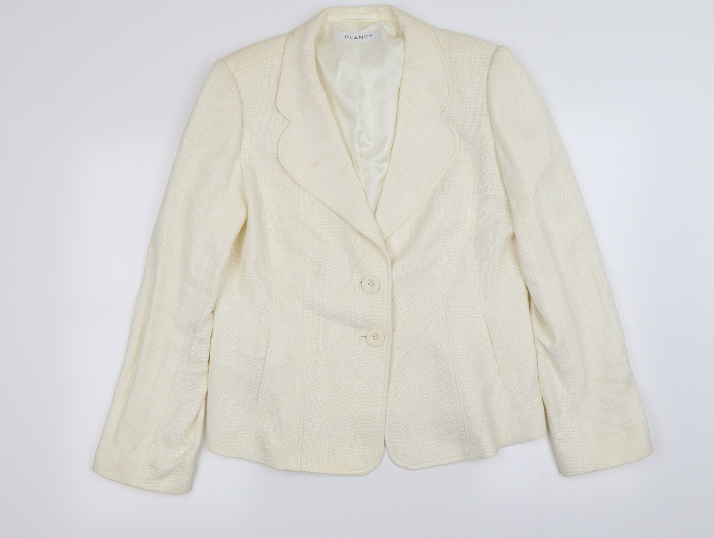 planet Womens Ivory   Jacket Blazer Size 14