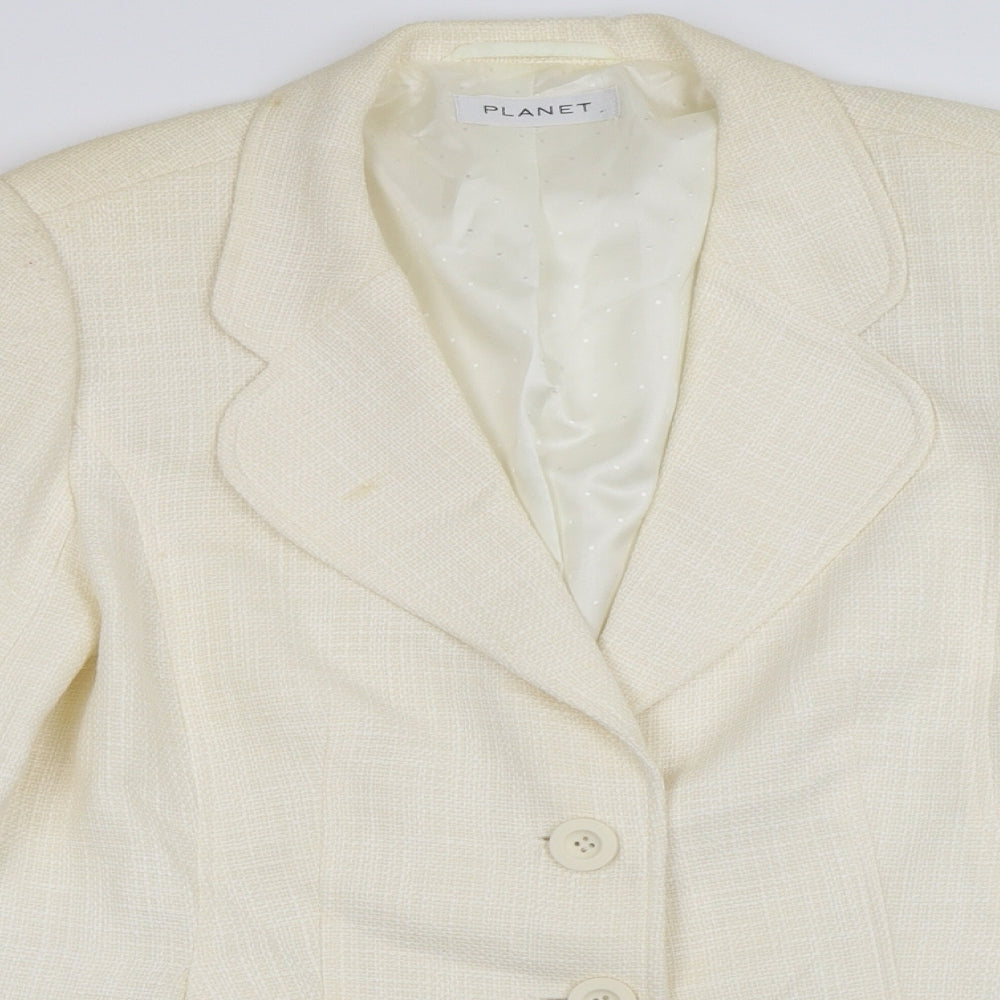 planet Womens Ivory   Jacket Blazer Size 14