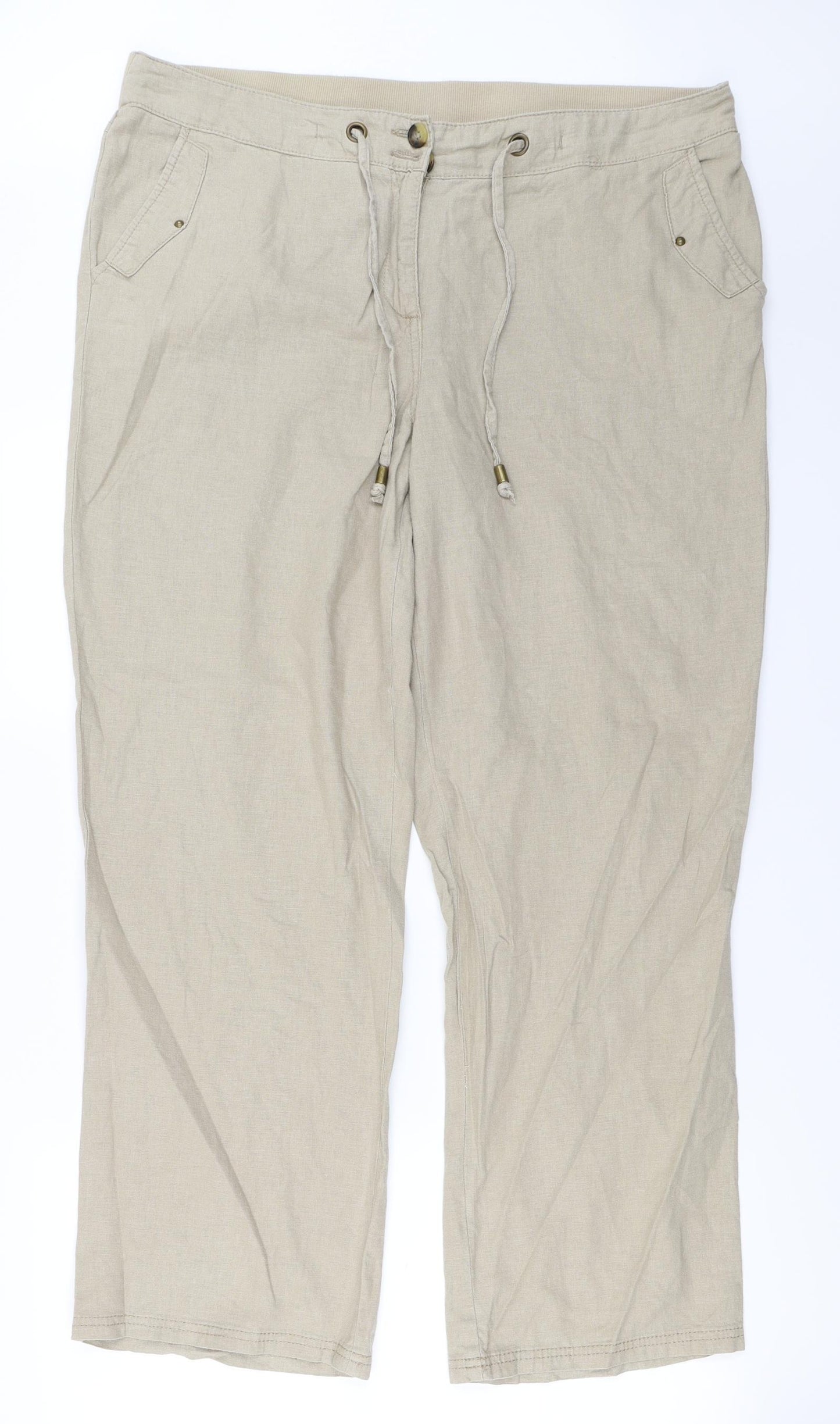 George Womens Beige   Trousers  Size 16 L27 in