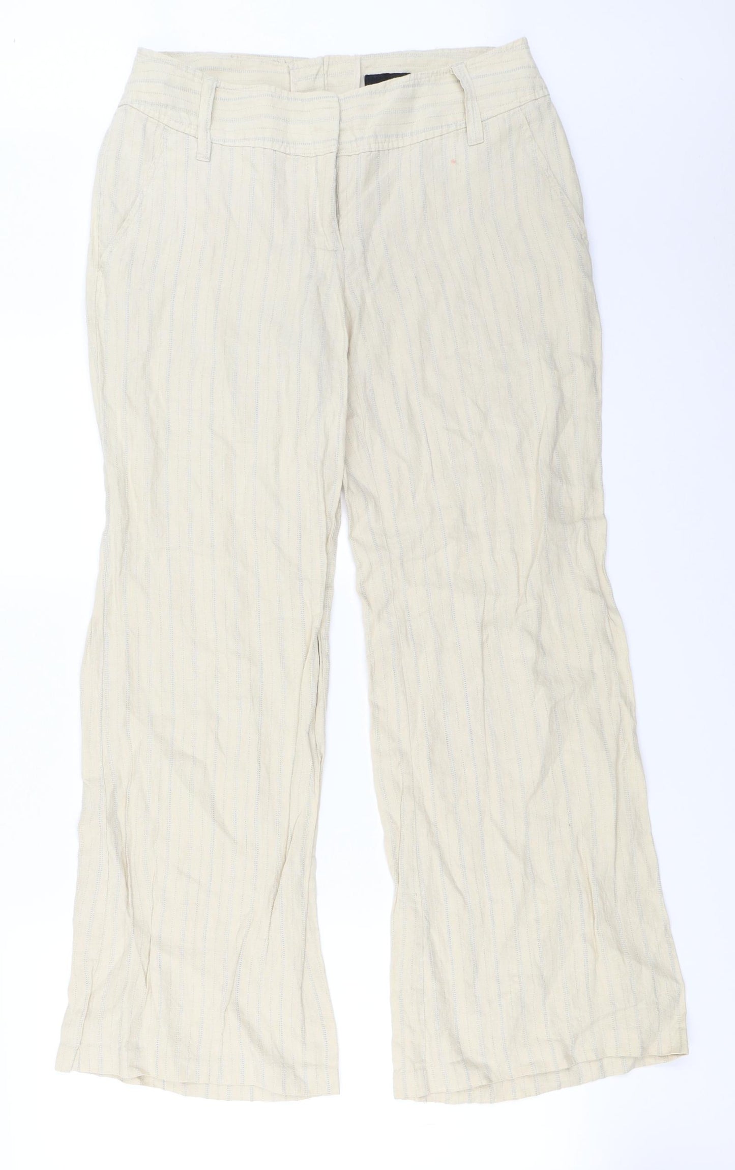 H&M Womens Beige   Trousers  Size 16 L28 in
