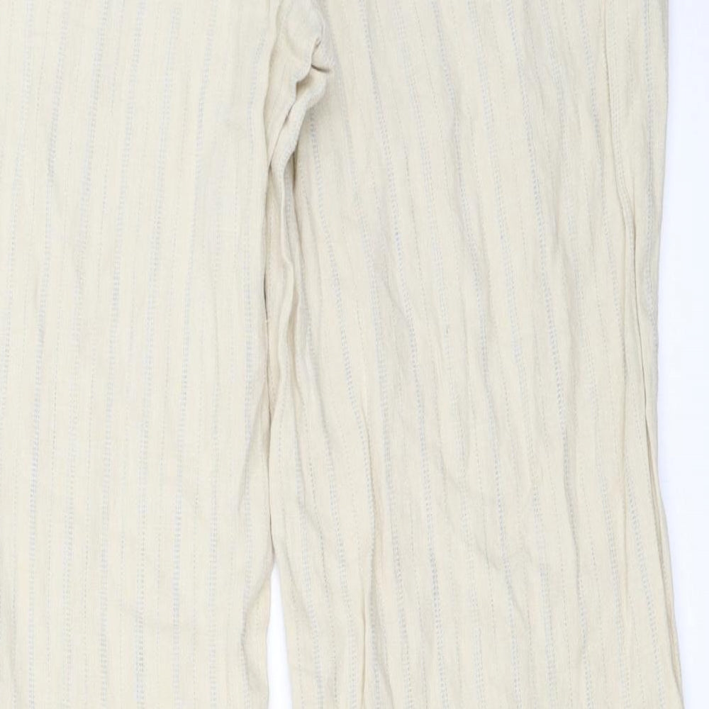 H&M Womens Beige   Trousers  Size 16 L28 in