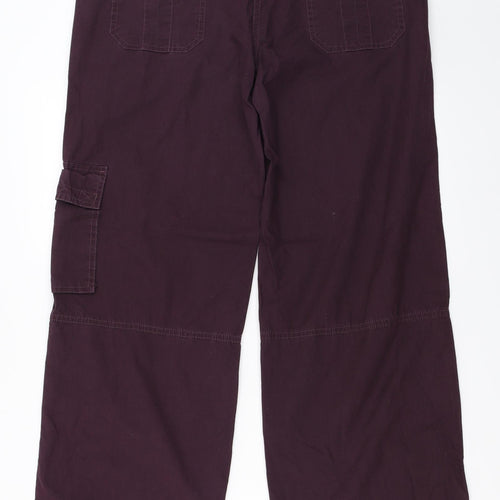 Dorothy Perkins Womens Purple   Cargo Trousers Size 12 L28 in