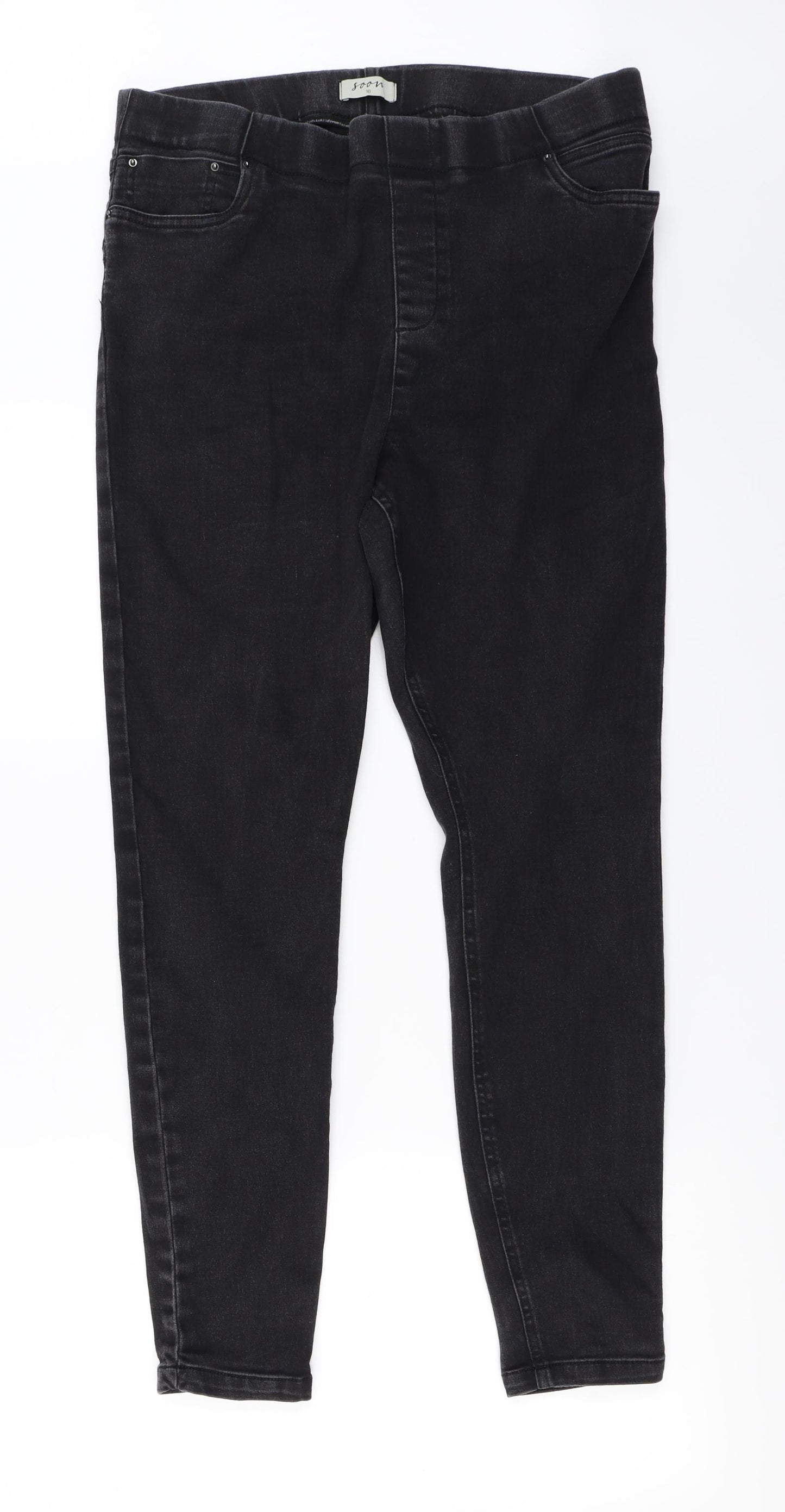 Soon Womens Black   Jegging Jeans Size 16 L26 in