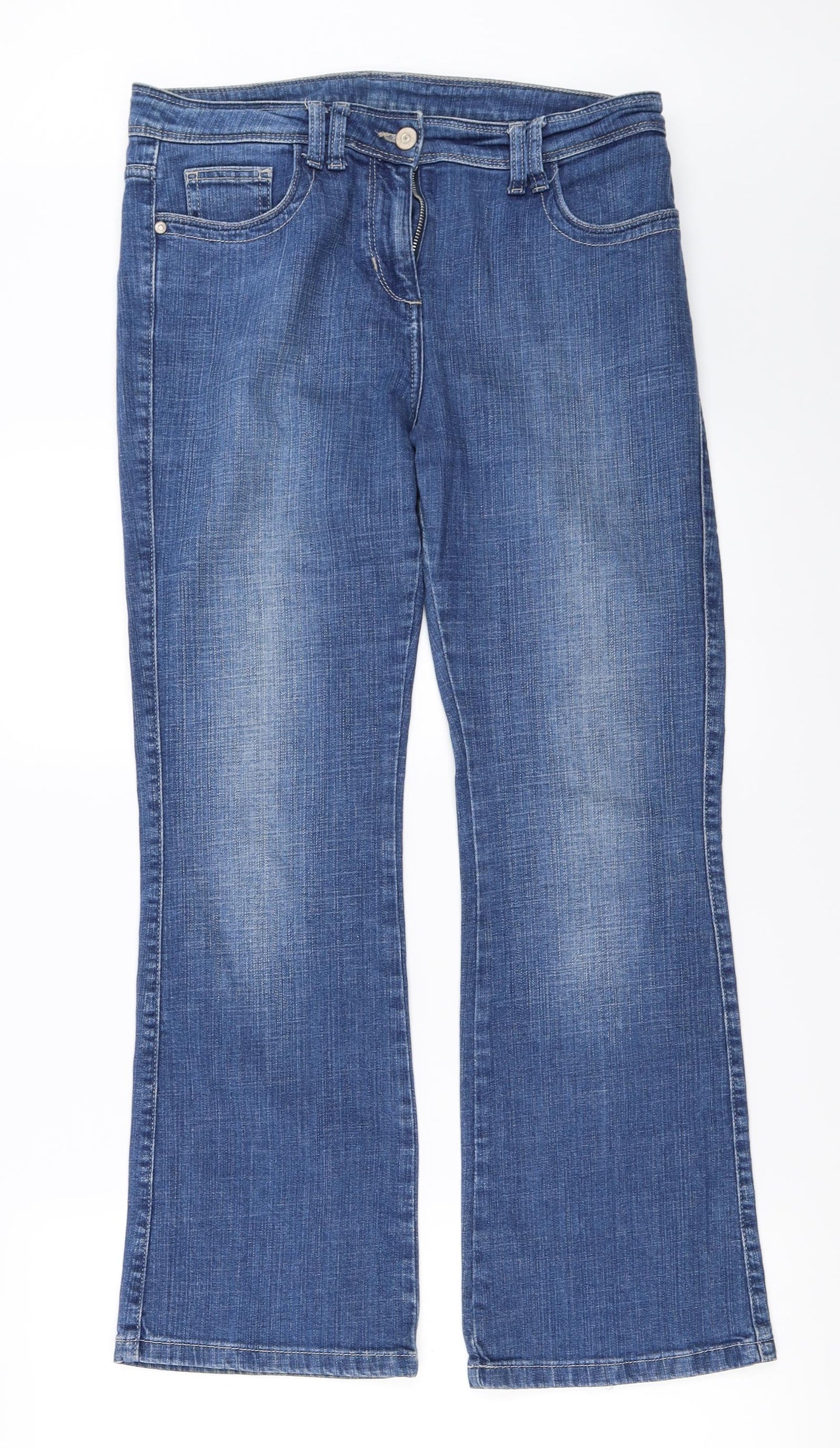 Marks and Spencer Womens Blue   Straight Jeans Size 12 L27 in