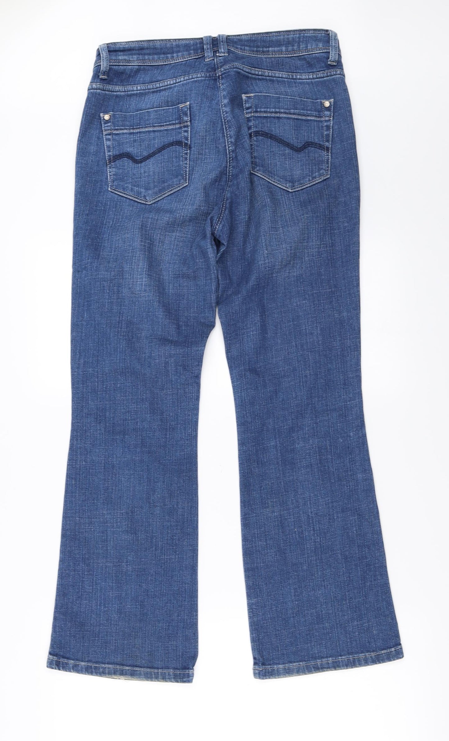 Marks and Spencer Womens Blue   Straight Jeans Size 12 L27 in