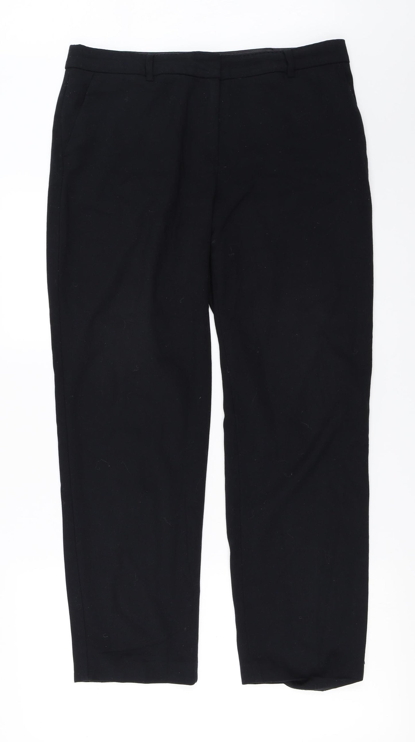 Marks and Spencer Womens Black   Trousers  Size 12 L26 in