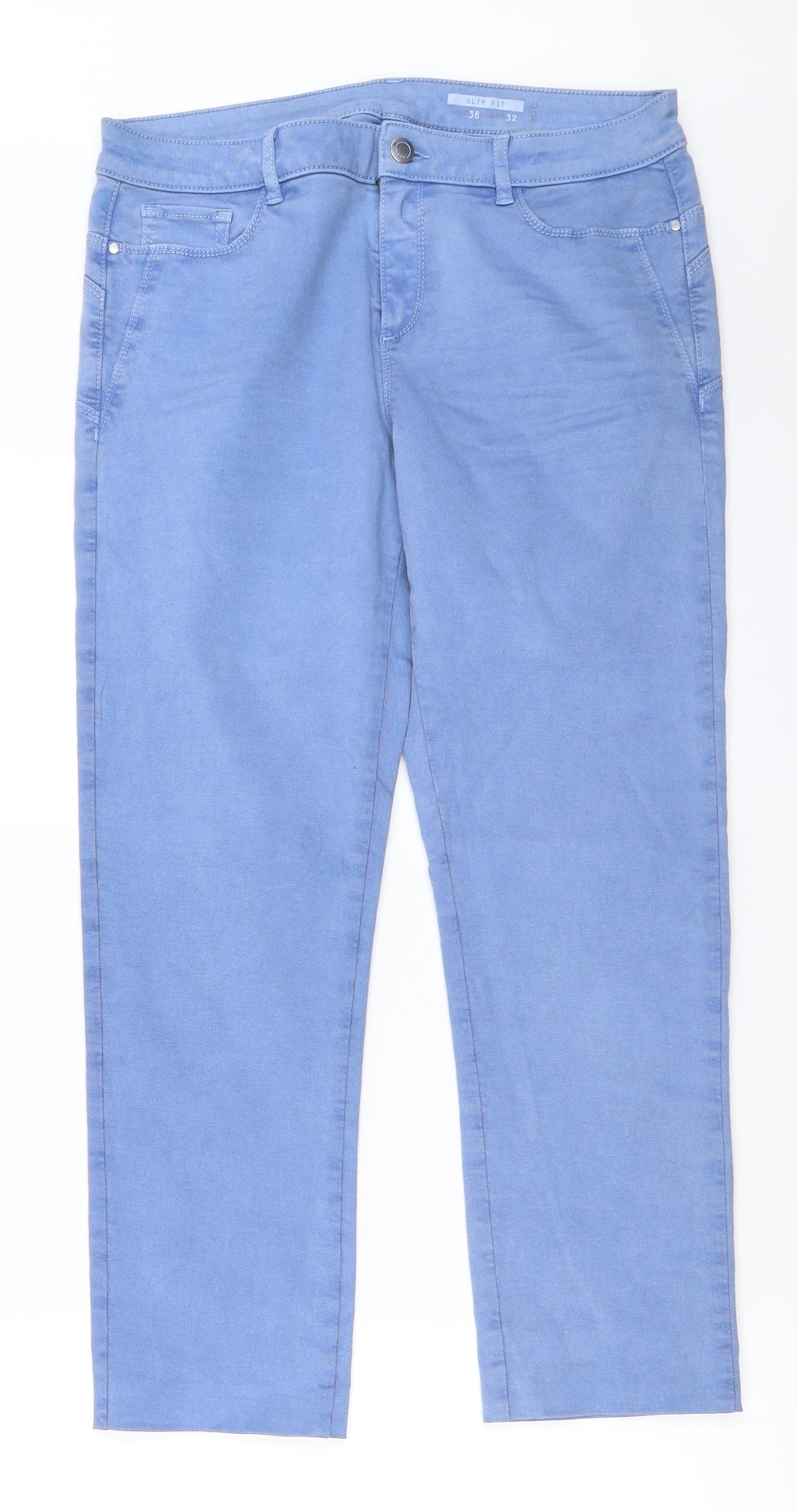 Preworn Womens Blue   Skinny Jeans Size 38 in L32 in
