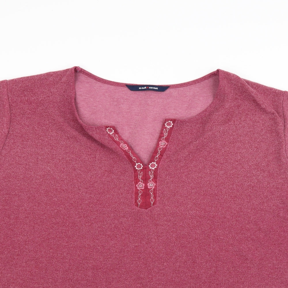 East Coast Womens Red   Basic T-Shirt Size 32