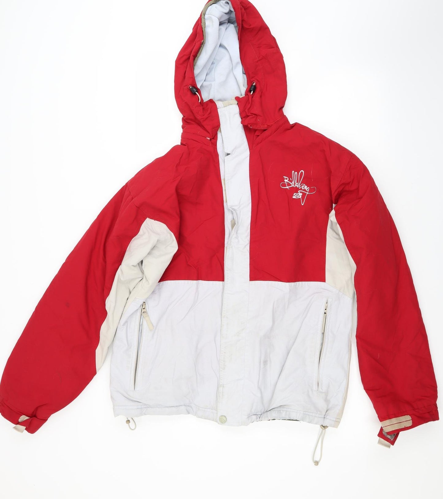 Billabong Mens Red   Windbreaker Coat Size L