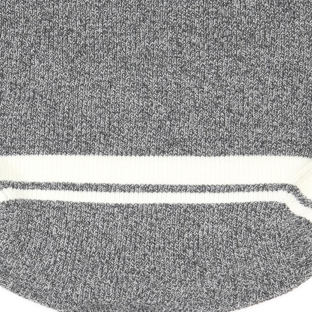 Admiral Mens Grey Striped  Pullover Jumper Size L
