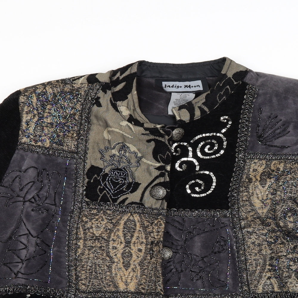 Indigo Moon Womens Black   Jacket  Size M