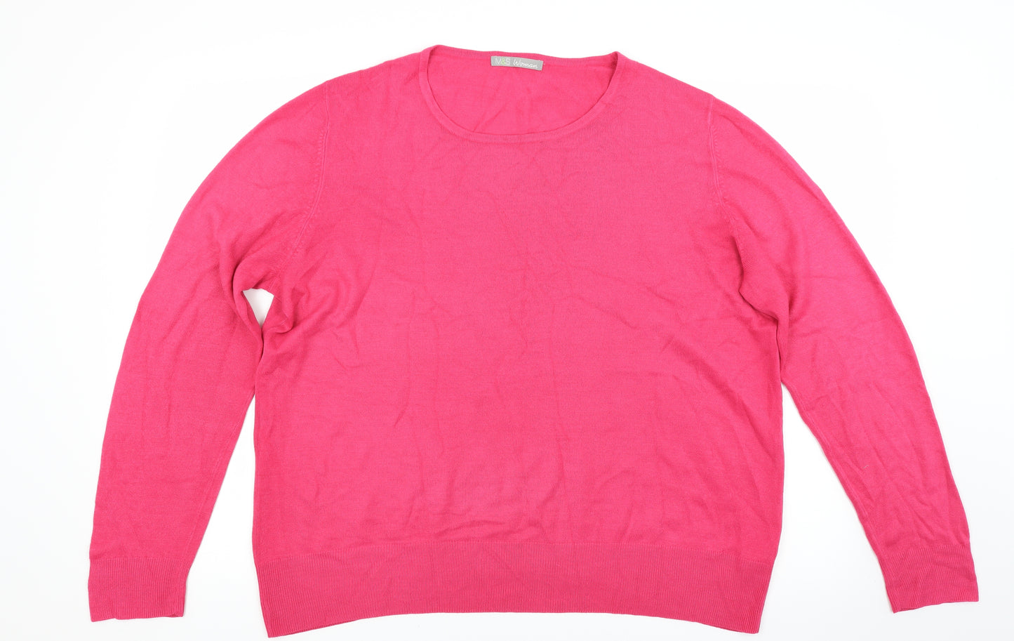 Marks and Spencer Womens Pink   Pullover Jumper Size 18