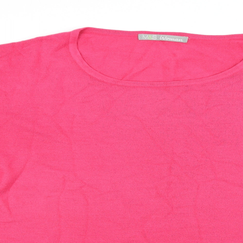 Marks and Spencer Womens Pink   Pullover Jumper Size 18