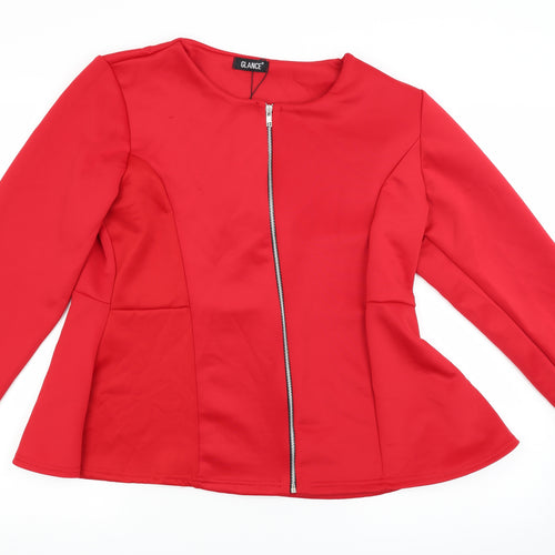 Glance Womens Red   Jacket Coat Size 22