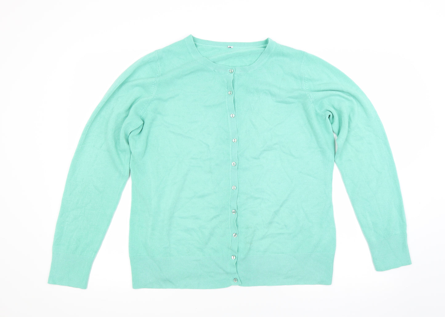 BHS Womens Green  Knit Cardigan Jumper Size 14