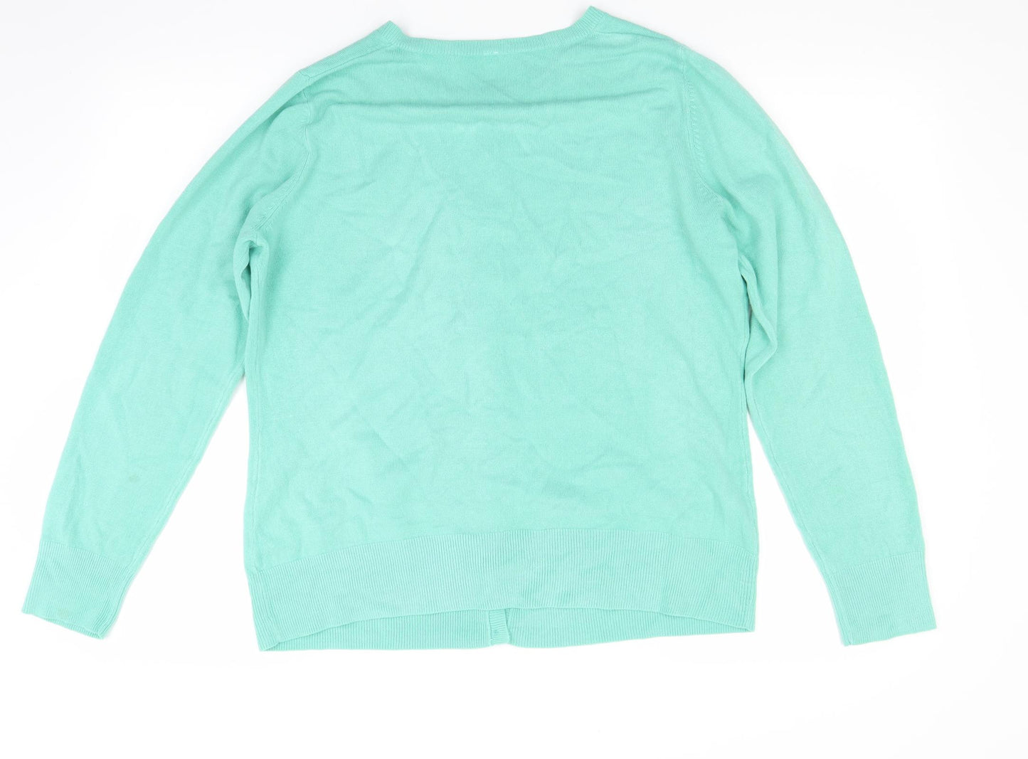 BHS Womens Green  Knit Cardigan Jumper Size 14