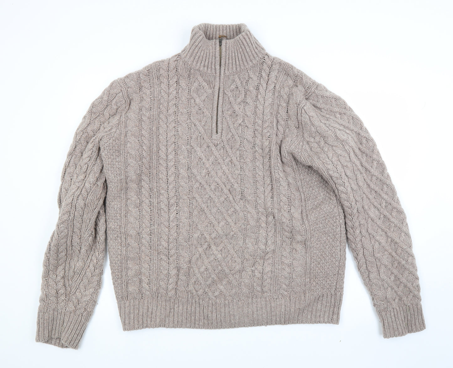 Joseph Turner  Mens Brown  Knit Henley Jumper Size L