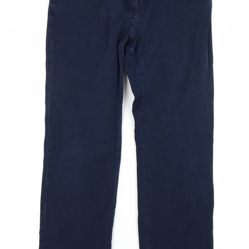 Preworn Womens Blue  Denim Chino Trousers Size 10 L28 in