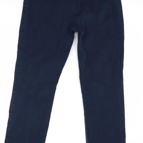 Preworn Womens Blue  Denim Chino Trousers Size 10 L28 in