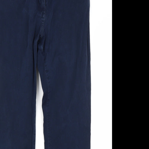 Preworn Womens Blue  Denim Chino Trousers Size 10 L28 in