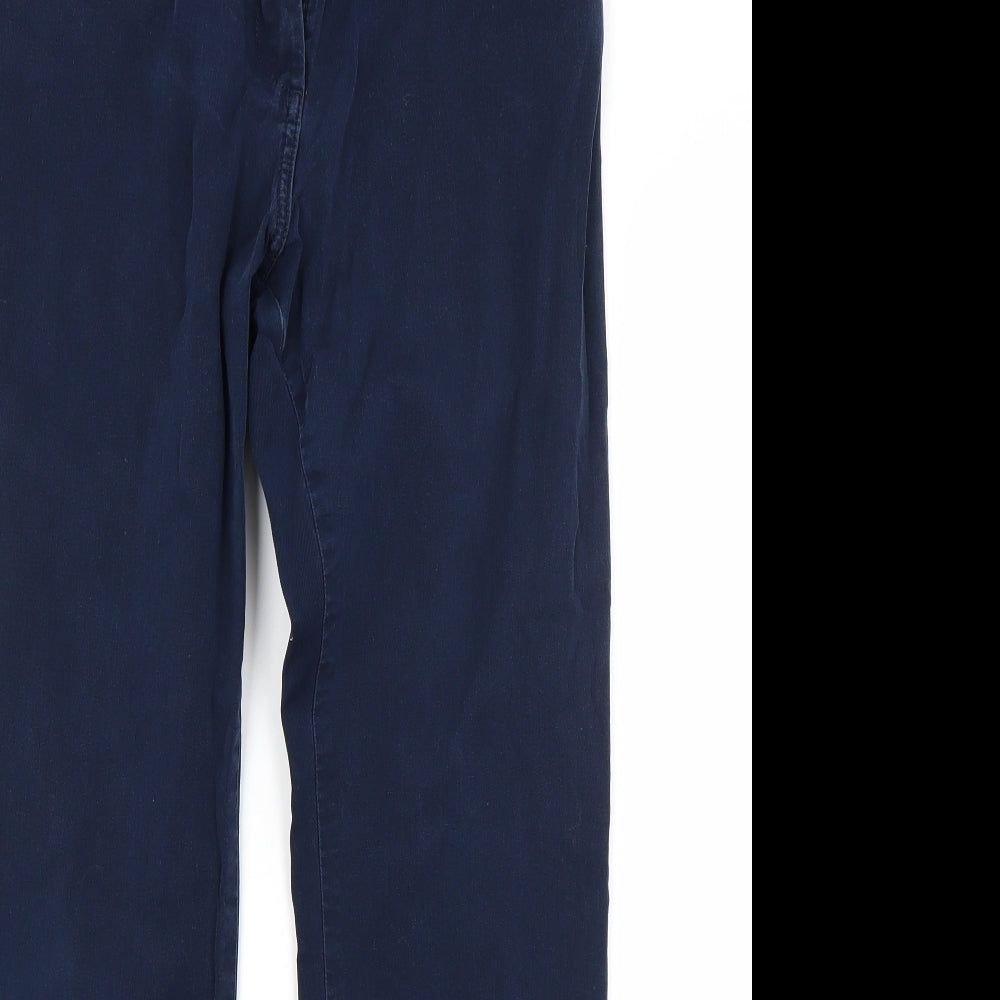 Preworn Womens Blue  Denim Chino Trousers Size 10 L28 in