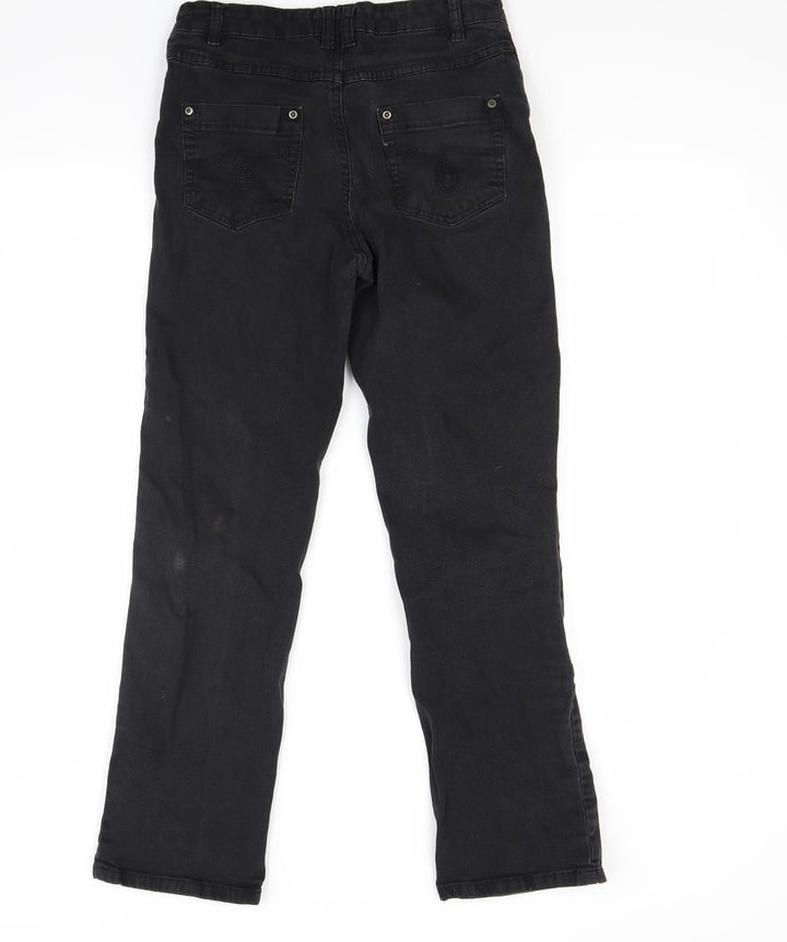 Papaya Womens Black  Denim Straight Jeans Size 10 L27 in