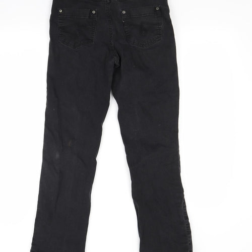 Papaya Womens Black  Denim Straight Jeans Size 10 L27 in