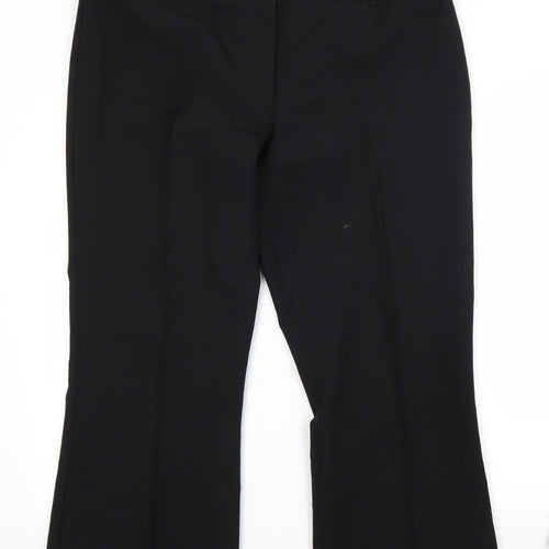 Papaya Womens Black   Trousers  Size 16 L28 in