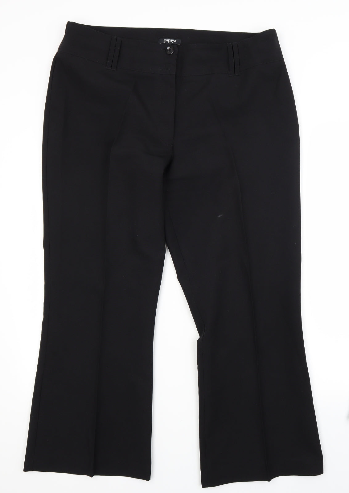 Papaya Womens Black   Trousers  Size 16 L28 in