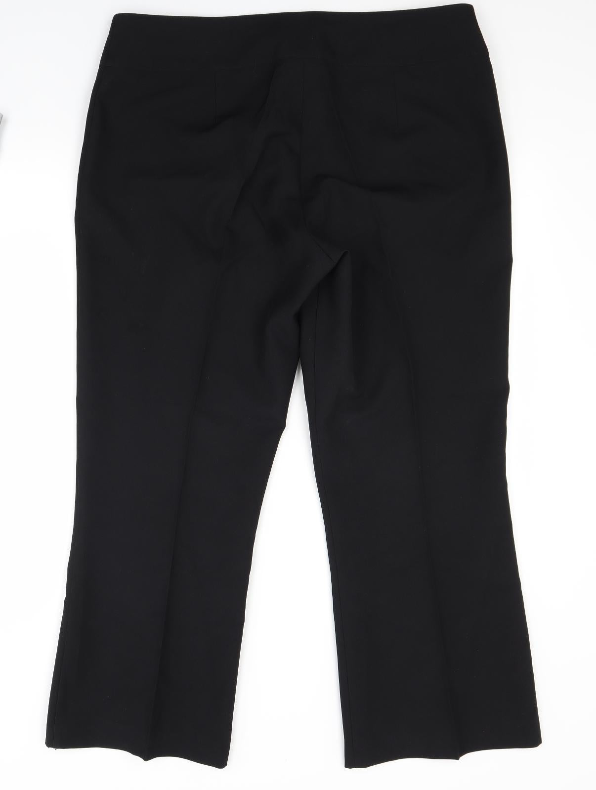 Papaya Womens Black   Trousers  Size 16 L28 in