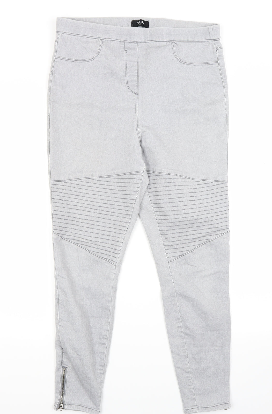 Matalan Womens Grey  Denim Jegging Jeans Size 14 L28 in