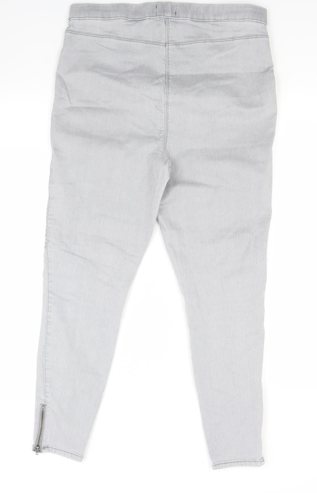 Matalan Womens Grey  Denim Jegging Jeans Size 14 L28 in