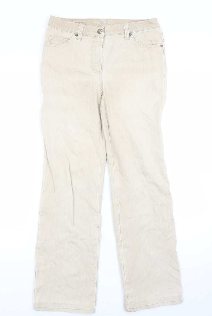 Gerry Webber Womens Beige Denim Straight Jeans Size 8 L26 in