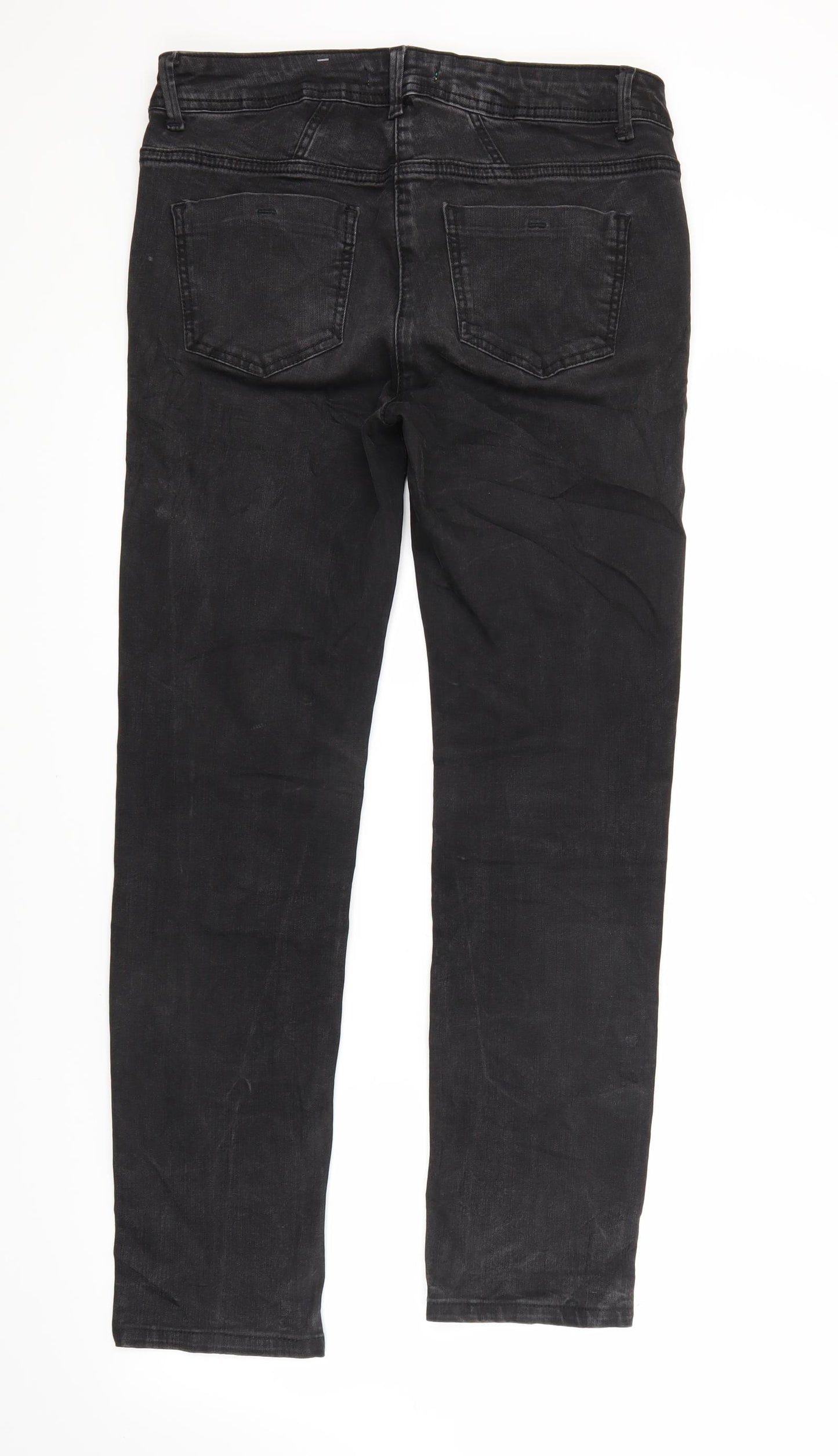 BiBA Womens Black  Denim Skinny Jeans Size 12 L27 in
