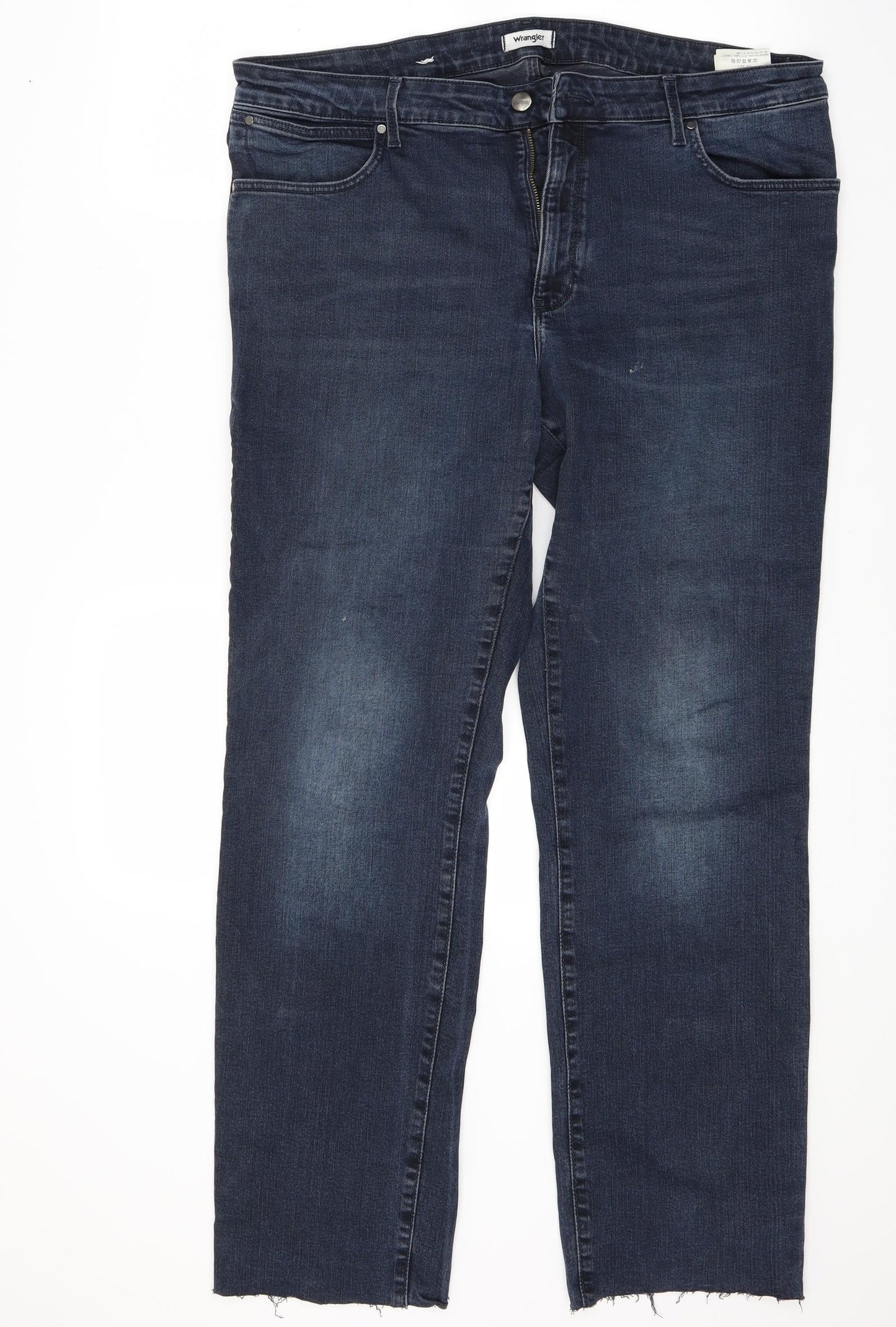 Wrangler Mens Blue  Denim Straight Jeans Size 36 L32 in