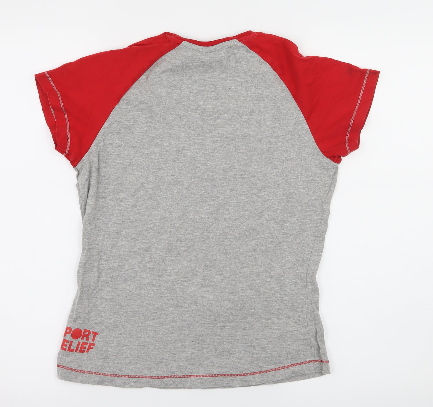 Sport Relief Womens Grey Geometric Jersey Basic T-Shirt Size 10  - Sport Relief 2012