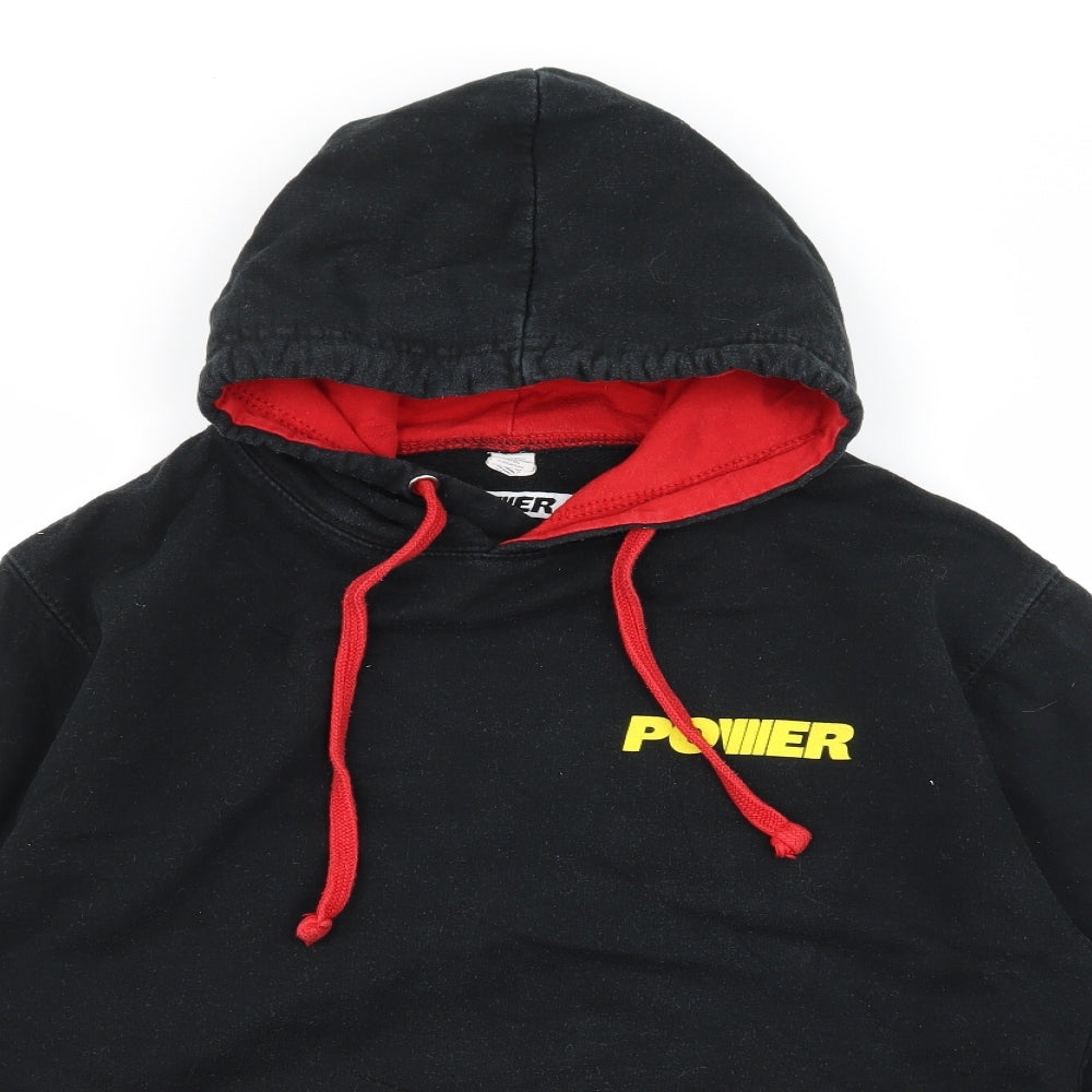 Power Mens Black  Jersey Pullover Hoodie Size S  - Danger! High voltage