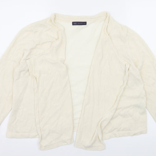 Marks and Spencer Womens Ivory   Cardigan Jumper Size 16