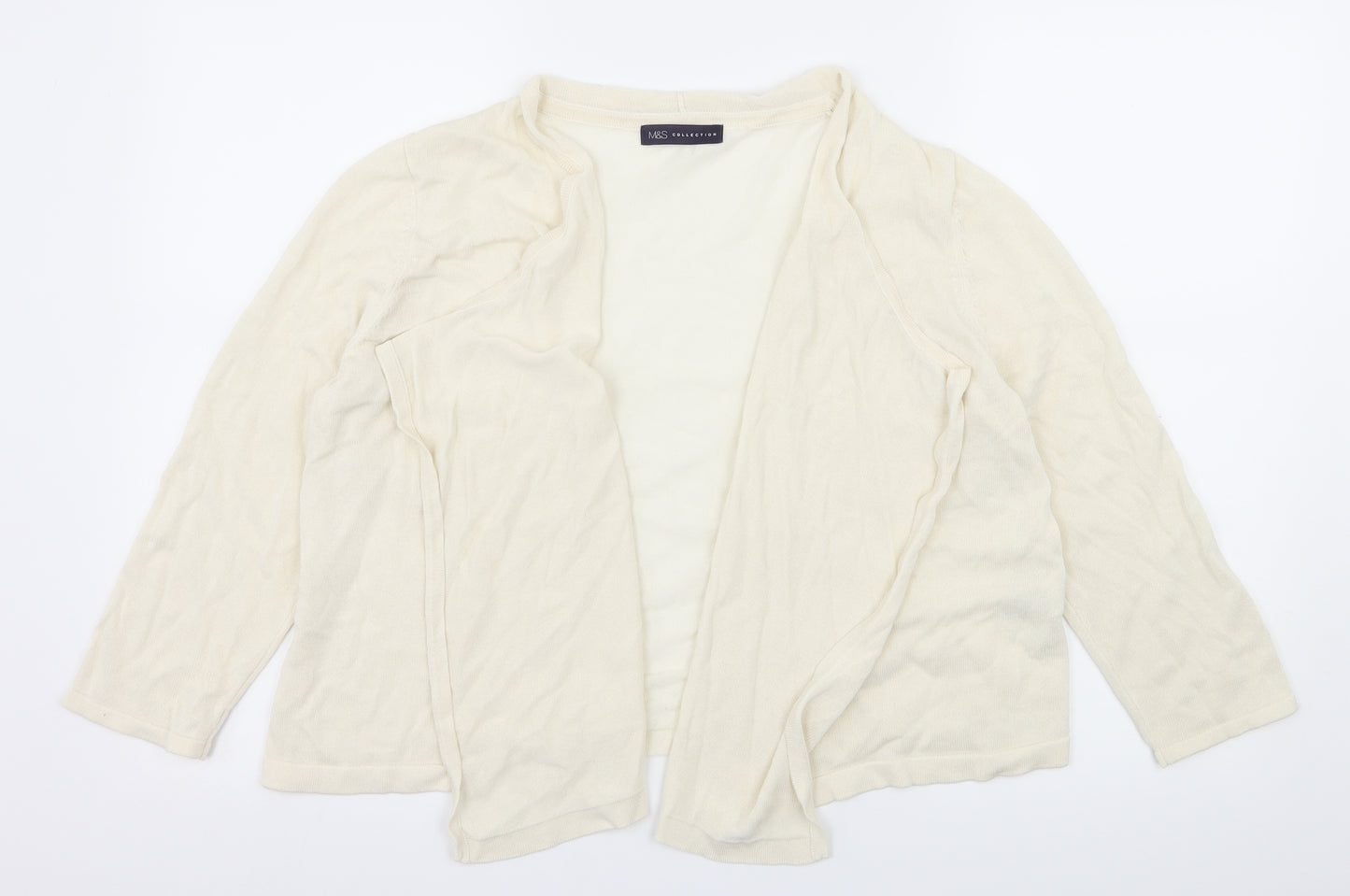 Marks and Spencer Womens Ivory   Cardigan Jumper Size 16
