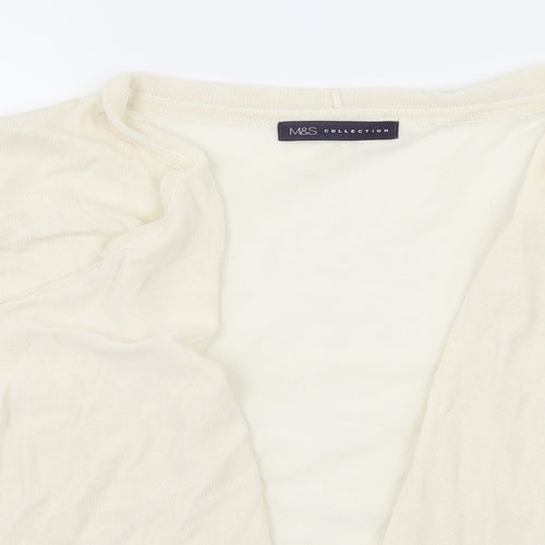 Marks and Spencer Womens Ivory   Cardigan Jumper Size 16