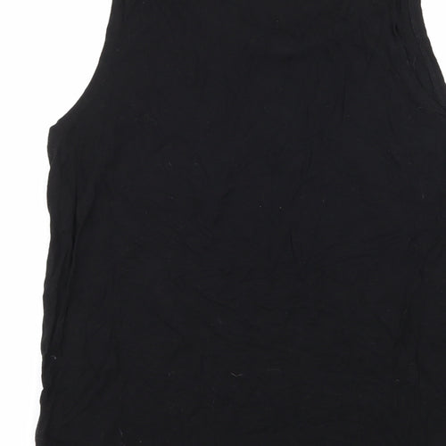 H&M Womens Black  Jersey Basic Tank Size M  - Embellished Neckline