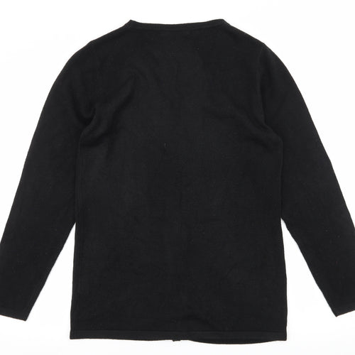 Poppy Womens Black  Knit Cardigan Jumper Size 10