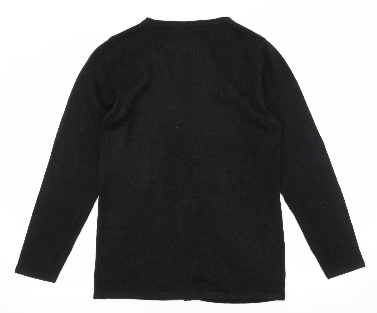 Poppy Womens Black  Knit Cardigan Jumper Size 10