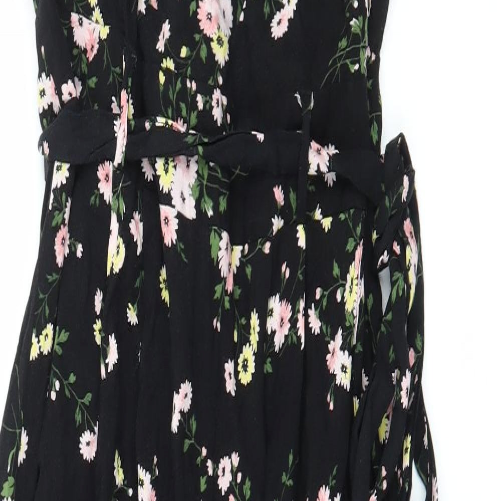 Dorothy Perkins Womens Beige Floral  Jumpsuit One-Piece Size 10 L24 in