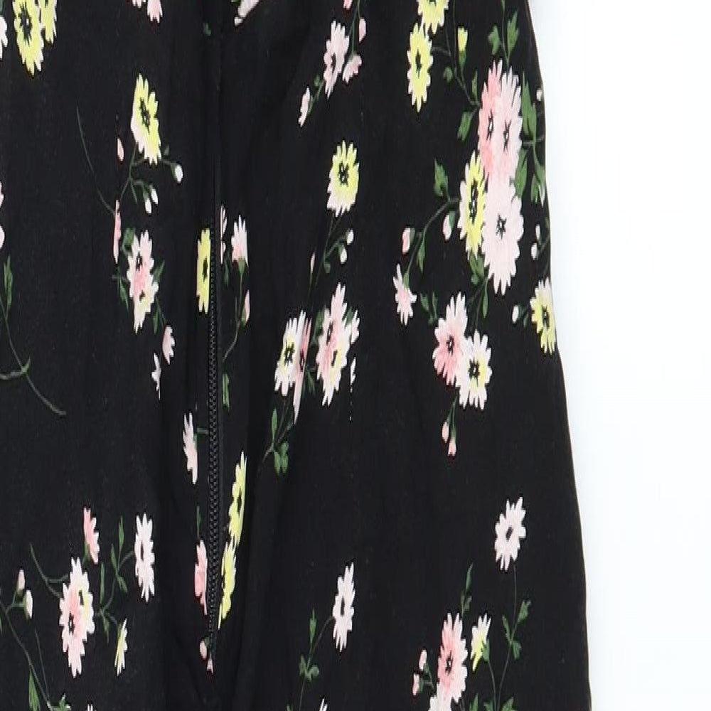 Dorothy Perkins Womens Beige Floral  Jumpsuit One-Piece Size 10 L24 in