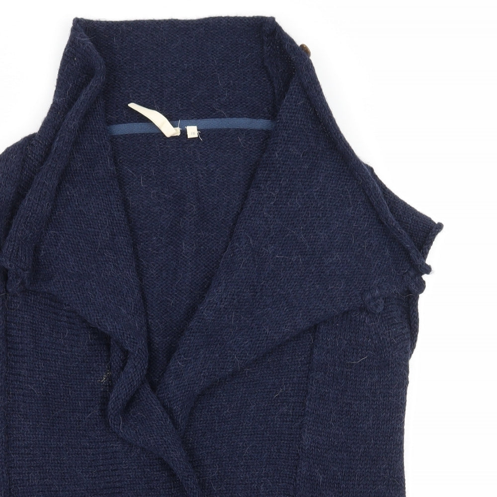 White Stuff Womens Blue  Knit Cardigan Jumper Size 16