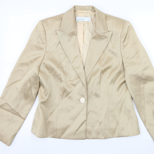 Minosa Womens Beige   Jacket Blazer Size 12